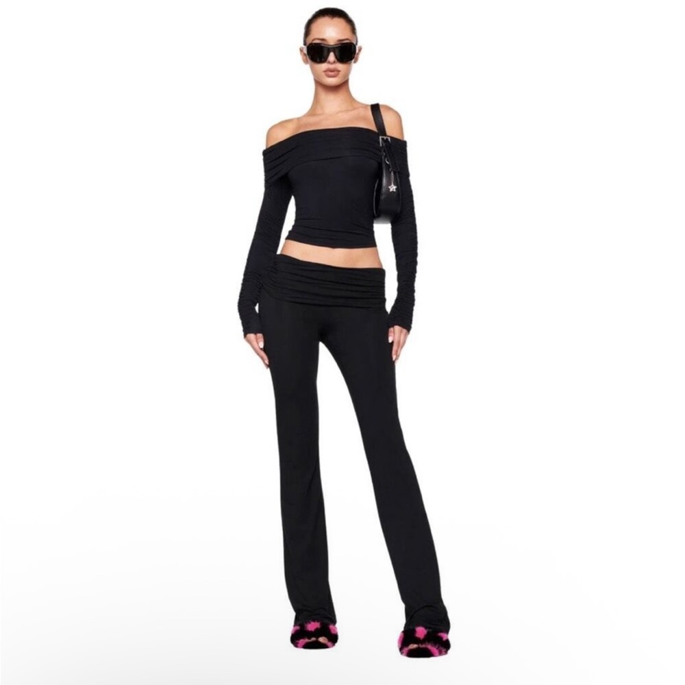 I.AM.GIA Quartz Top 2.0 Large Black Off the Shoulder Y2K IAMGIA long sleeve